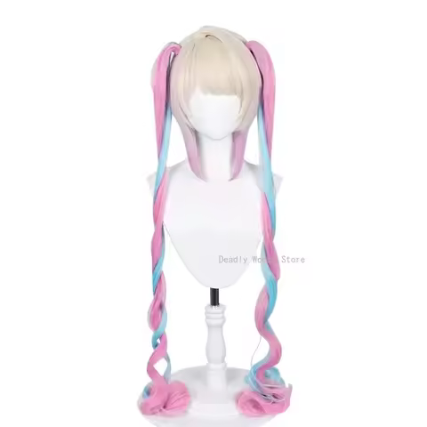 NEEDY GIRL OVERDOSE KAngel Cosplay Wig Women Long Cosplay Wig Heat Resistant Synthetic Anime Role Play Wig Cap