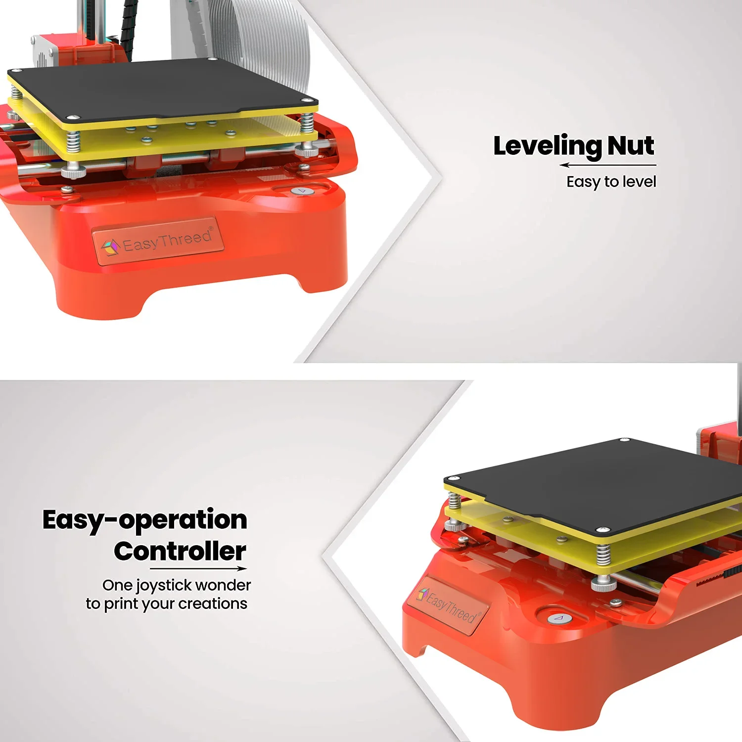 K7 EasyThreed Mini Kit de impressora 3D DIY completo simples máquina de impressão 3D K9 EasyThreed para crianças e iniciantes