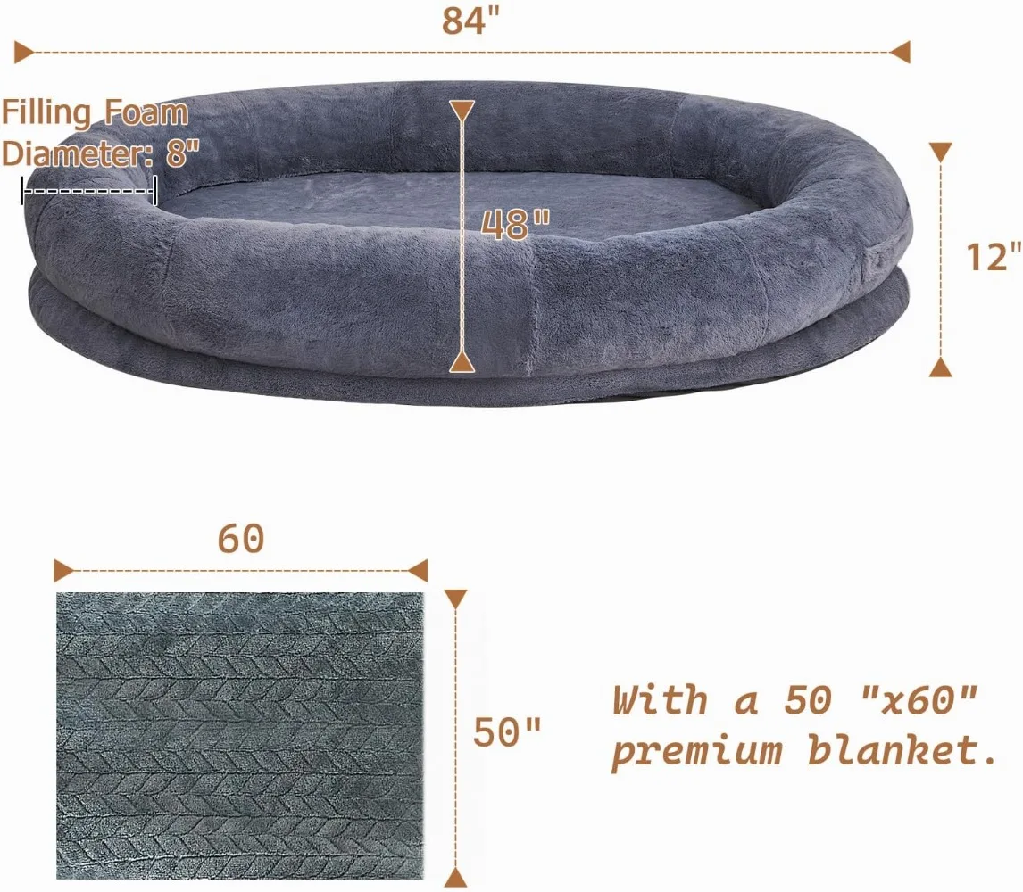 Human Dog Bed for People Adults, Giant Dog Bed for Humans (84