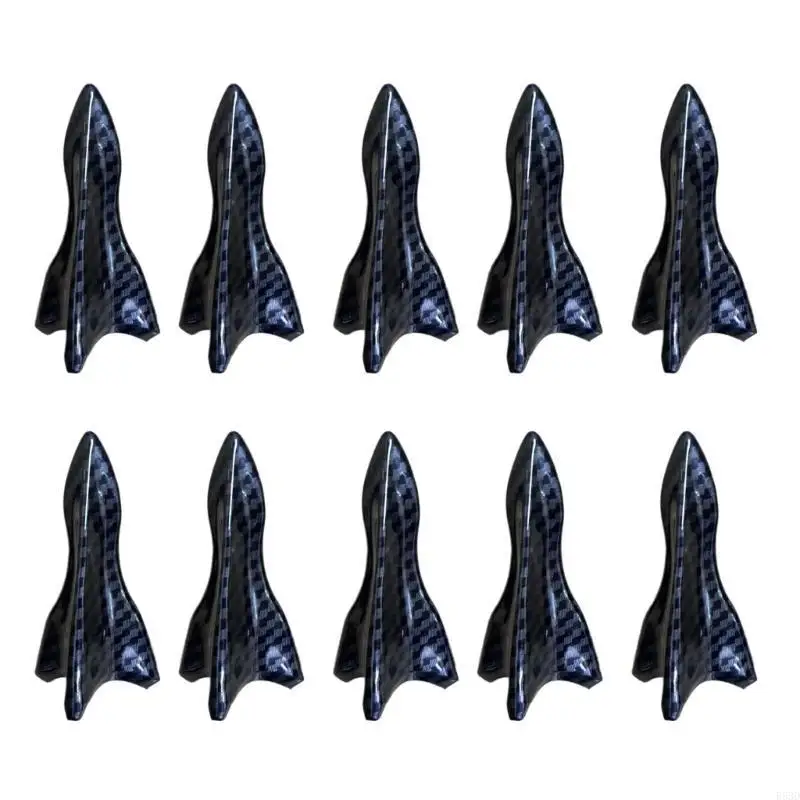 

R53d 10pcs Shark Fin Vortexs Generator Generator Plastic Universal Fiting для автомобильной крыши и бампера