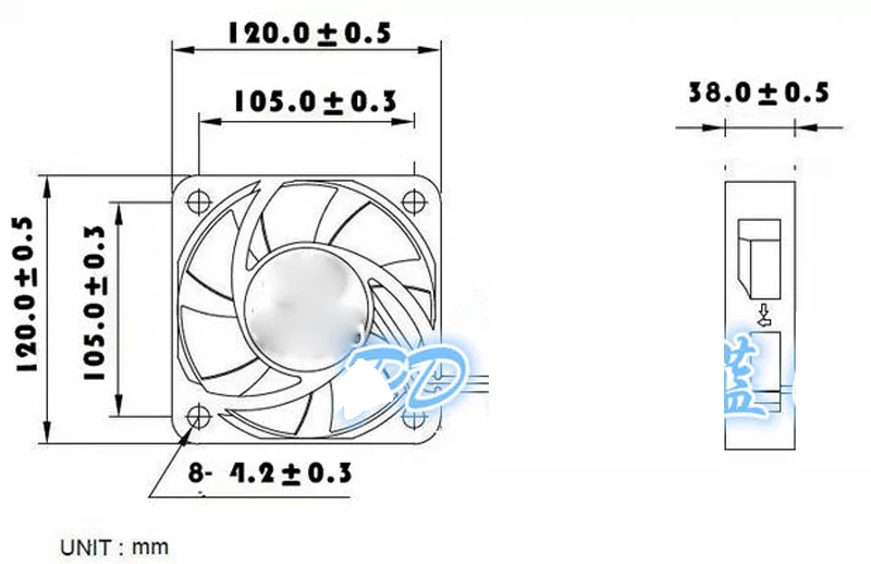 6000rpm 211.5CPM 13.68W DC12V 1.14A New 12038 Double ball bearing large air volume 12cm PWM temperature control cooling fan air