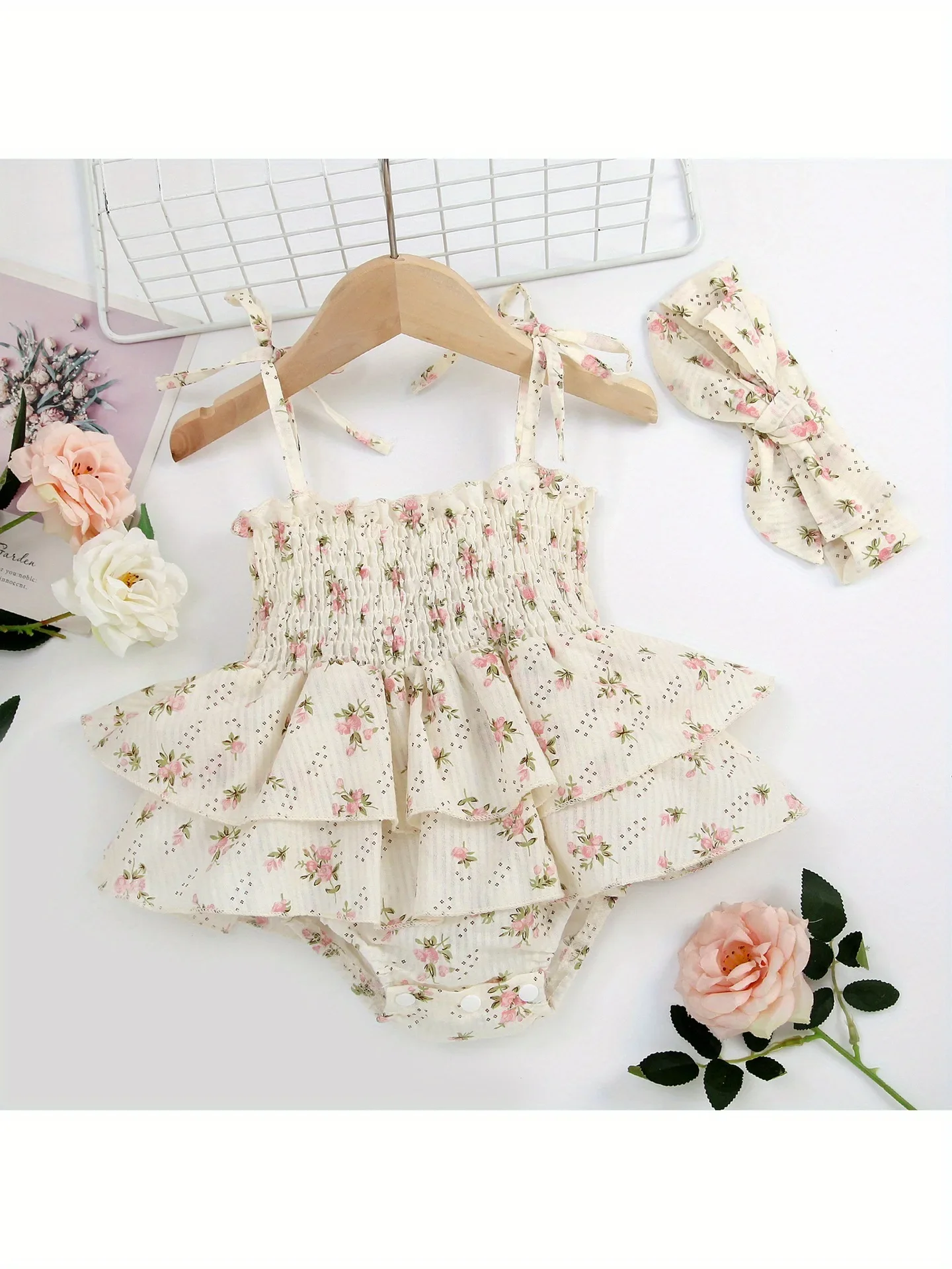 

Baby Girls Boho Dresses Newborn Infant Summer Jumpsuit Set Plus Size Large Size Bohemian Casual Outfit Soft Skin friendly Daily Clothing for Little Kids Girls