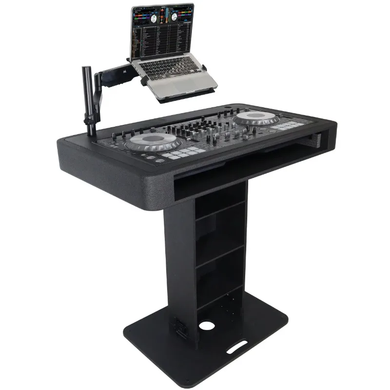 Black Finish Control Tower DJ Podium Travel Stand for Pioneer RANE One with Flight case