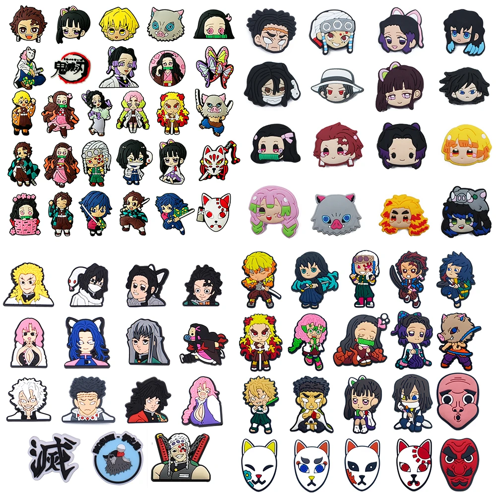 

Japanese Popular Anime Demon Series ​for Shoe Charms Accessories for Classic Clog Shoe Decoration Fit Wristband Kids Gifts