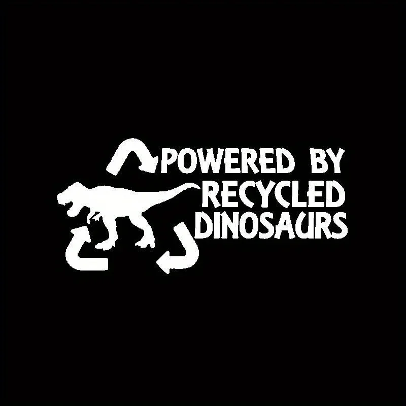 

1PC Retro Dinosaur Vinyl Car Sticker Black Silver Recycled Decal Dinosaur Theme for Vehicle & Daily Gear Decor