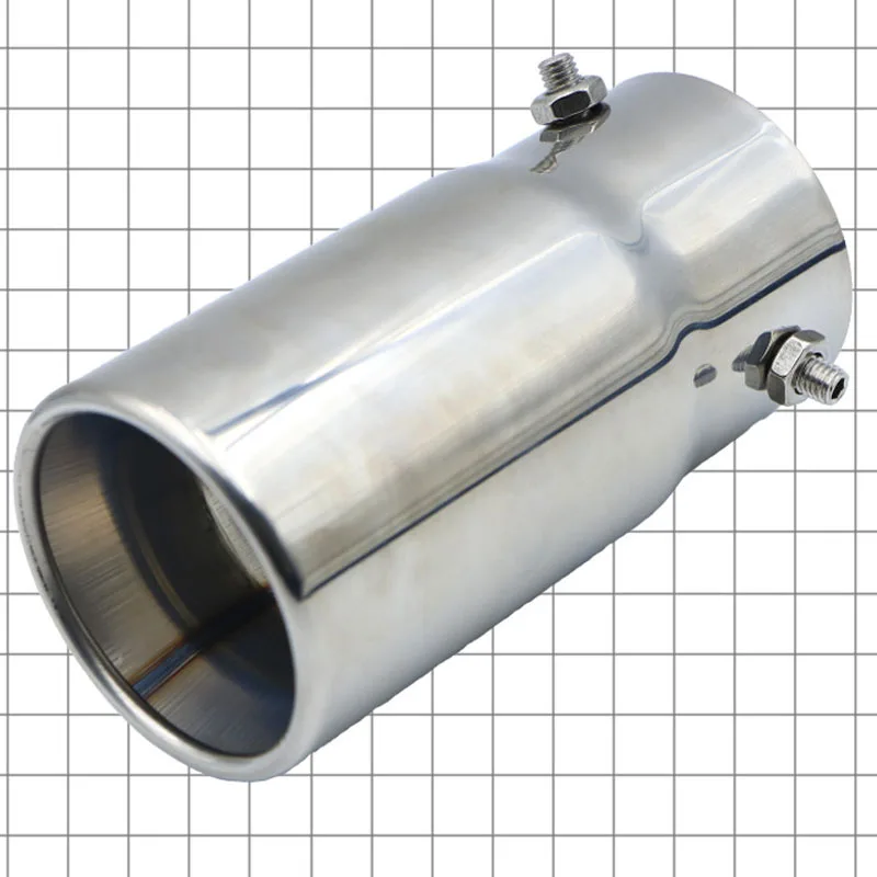 New Car Carbon fiber exhaust system thicken muffler pipe tip universal 70mm stainless mufflers decorations car exterior parts