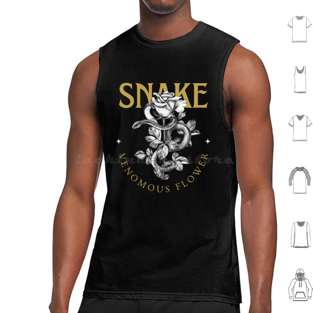 Débardeurs Snake Energetic Euphoria en coton imprimé, motif drapeau américain, animal serpent, couleurs bleu et rouge, peau de serpent, noir fantastique
