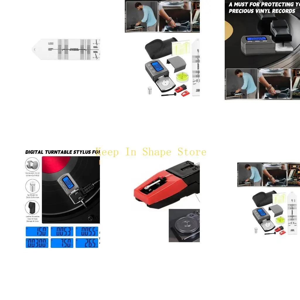 U1JC Turntable Adjuster and Adjustment Set Styluses Measuring Ruler Level Enduring