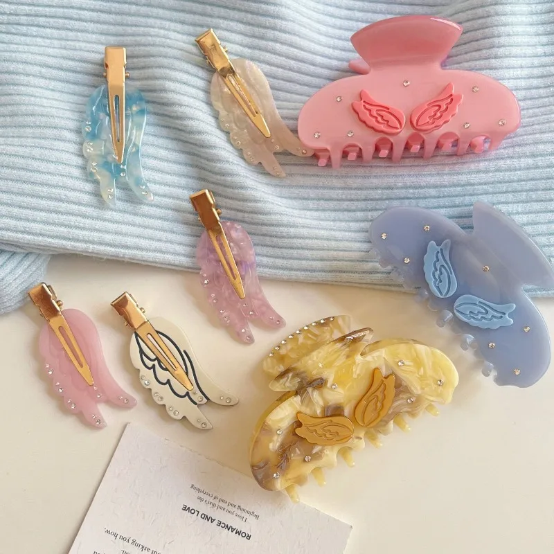 

No Crease Butterfly Wing Hair Claw Elegant Side Bangs Barrettes for Women Girls Exquisite Updo Styling Chunky Grip Essentials