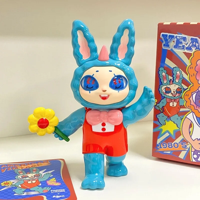 RINQUISTO UNICORN Agan Serie moderna retrò americana Scatola cieca Giocattoli Kawaii Anime Action Figure Sorpresa Scatola misteriosa Bambole Ragazza regalo