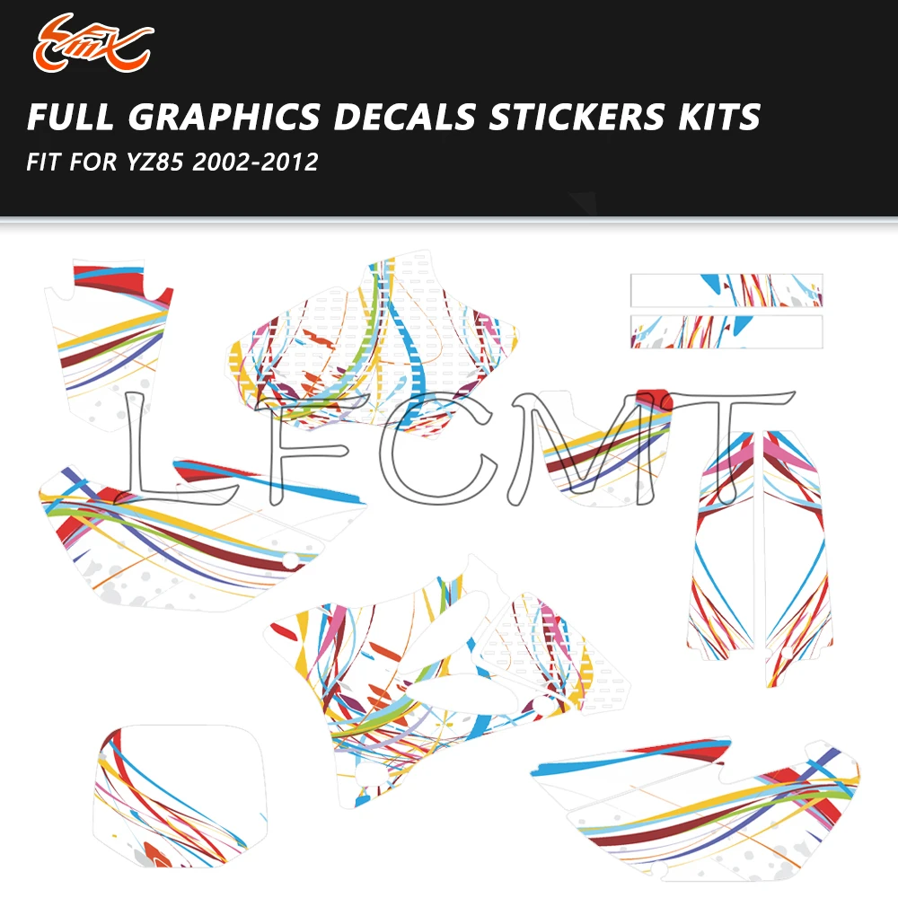 

Украшение обтекателя для мотокросса, графические наклейки, комплект наклеек, подходит для YAMAHA YZ85 YZ 85 2002-2014 YZ-85