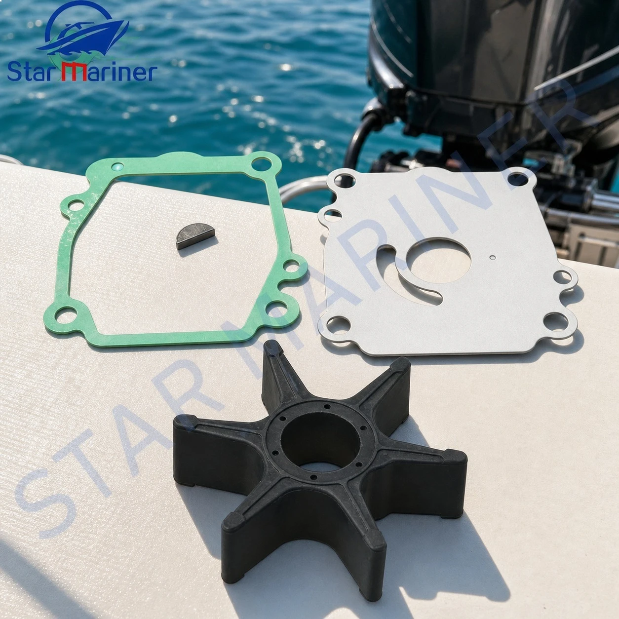 Water Pump Impeller Service Kit 17400-87E04 for Suzuki Outboard DT60-DT100 DF60 DF70 18-3254 17400-87E04-00 Boat Motor Part
