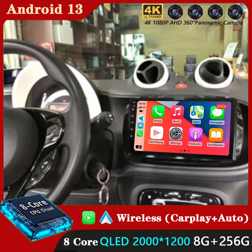 

Android13 Carplay Auto For Mercedes Benz Smart 453 Fortwo 2014 2015 2016 2017 2018 -2020 Multimedia Car Radio Player WIFI Stereo