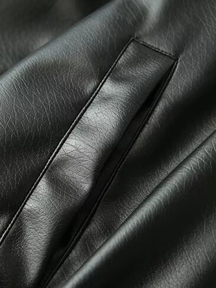 Nuovo abbigliamento da donna autunnale Giacca in pelle allentata di design quotidiano con temperamento alla moda in stile europeo e americano