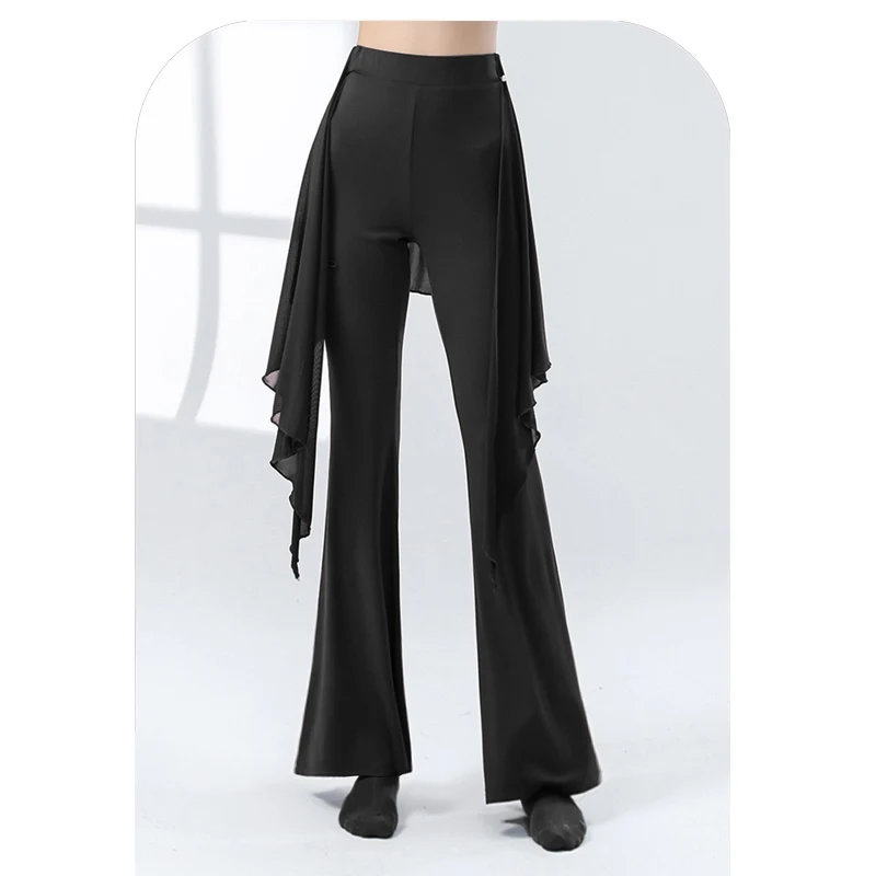 Latin Dance Modern Dance Straight Pants Bell-bottoms Pants Adult Clothes Chacha Rumba Practice Wear Women's Pants DQL9928