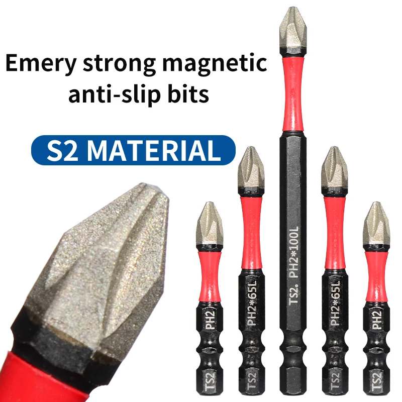 

100MM Non-slip Cross Screwdriver Magnetic Batch Head High Hardness Rust-Proof Screwdriver Bit Screw Driver Bit woodworking Tools