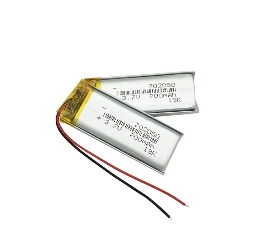 

702050 700mah 3.7V Lithium Polymer Battery For Bluetooth Headset Recording Pen LED Lamp Camera Rechargeable Li-polymer Batteries