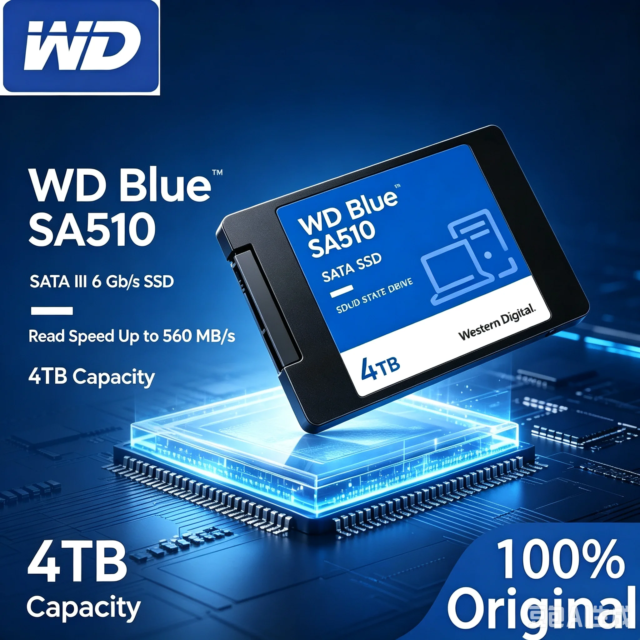 FOR WD Blue SA510 SATA 3.0 2.5" Original WD SSD Hard Disk Disc Internal Solid State Drive 500GB 1TB 2TB 4TB for Laptop Desktop