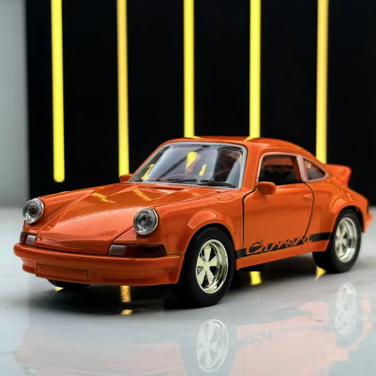 1:36 1974 911 Carrera Retro sports car Alloy Metal Diecast Model Car Sound & Light Collection Hobbies Decoration Birthday Gifts