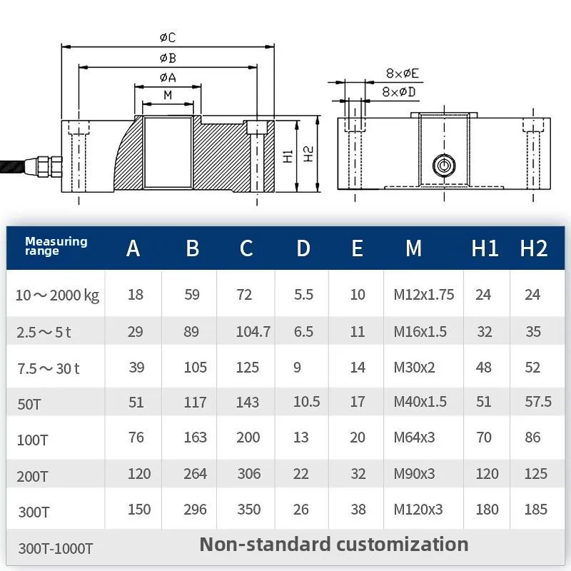 Spoke type weighing force and tension pressure sensor JLBU-1 weight gravity high precision