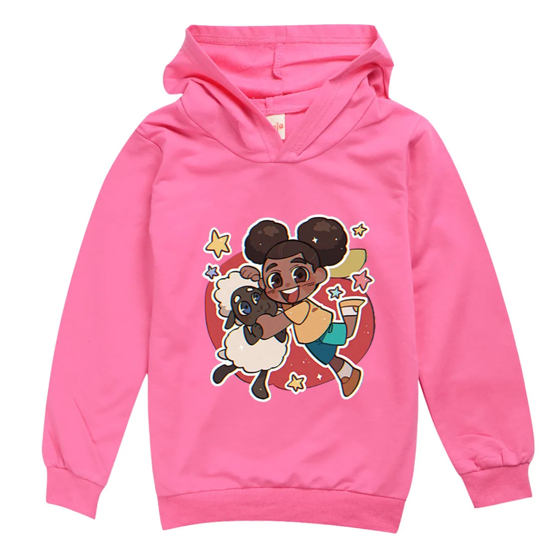 

New Amanda The Adventurer Hoodie Kids Long Sleeve Coats Baby Girls Cartoon Sheep Sweatshirt Teenager Boys Casual Hoody Outerwear