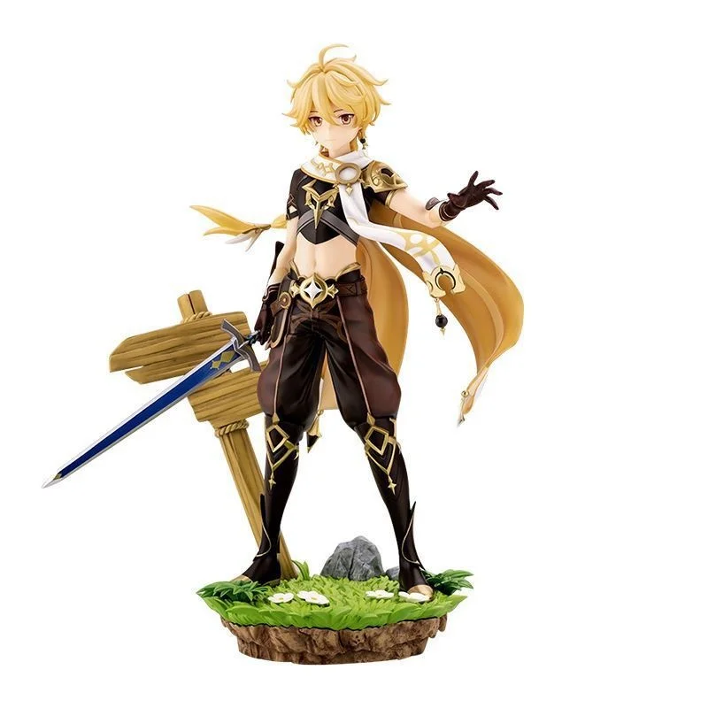 20cm Anime Genshin Impact Barbara Figure Genshin Impact Lumine Action Figure Traveler Aether Venti Figurine Collectible Doll Toy