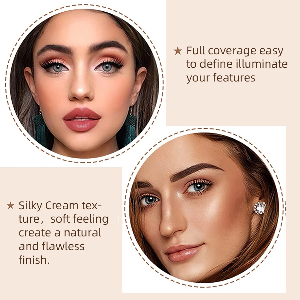 QIBEST Markeerstift Make-up Contouring Bronzer Voor Gezichtscontour Stick Poeder Romige Textuur Stick Dames Cosmetica Concealers