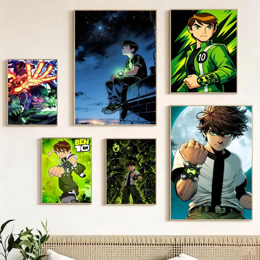 Kids Cartoon B-Ben10 Poster Print Painting Home Decor for Bedroom Living Room Hallway
