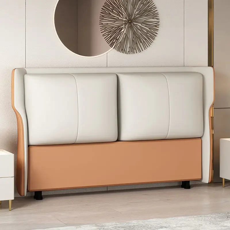 Modern Upholstered Headboard Nordic Solid Wood Floor Standing Tech Fabric Backrest for Bedroom Direct from Factory