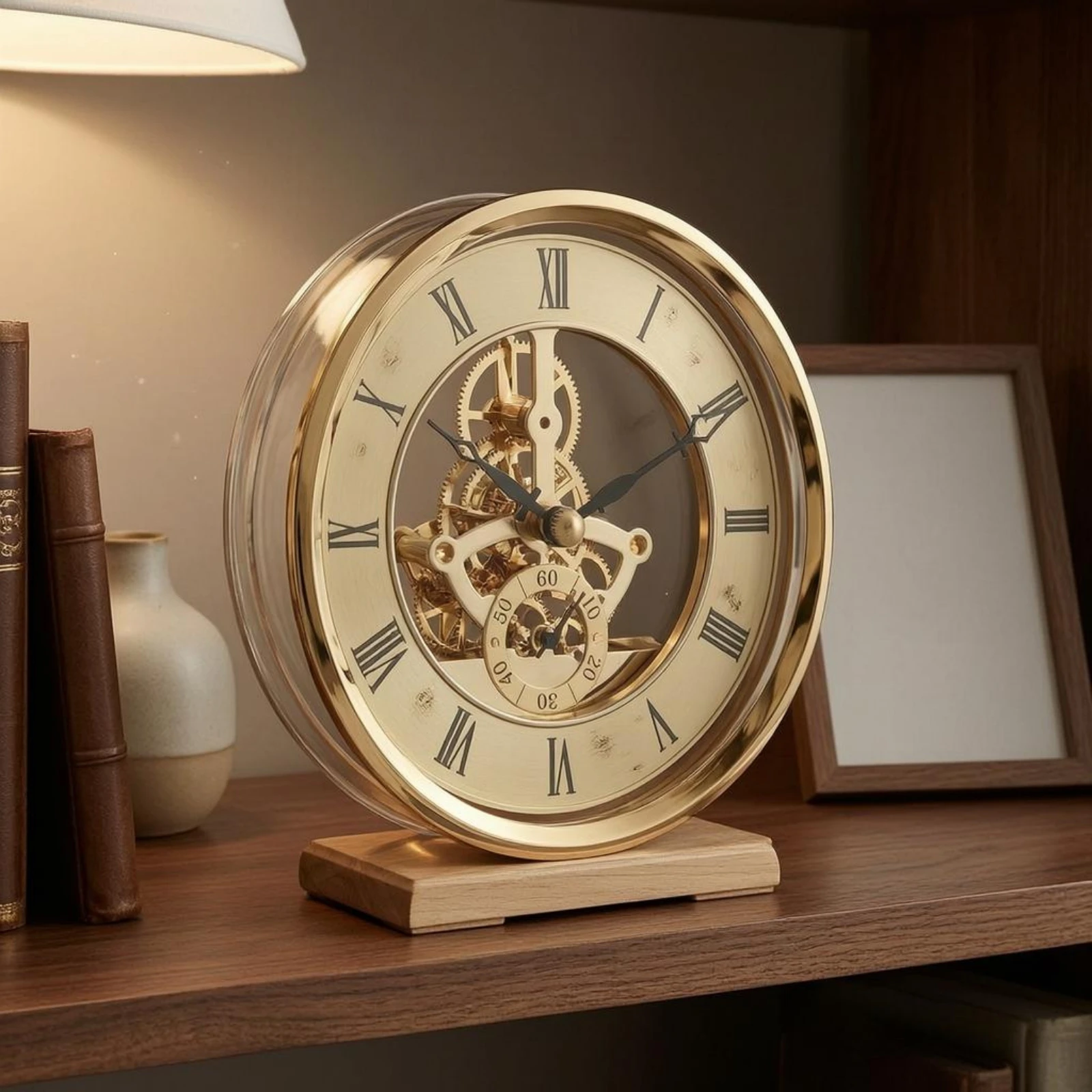 

Roman Numeral Clock Face Insert Insert Gold-Colored Round Clock Face Insert Insert Home Decor Accessory Gear-Style House