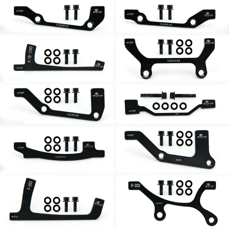 AliExpress NONE 203mm 180mm Disc Brake Adapter 160 to 180 Post Mount Front Rear Disc Brake Base 203 mm Rotor Adapter for MTB Brake Caliper