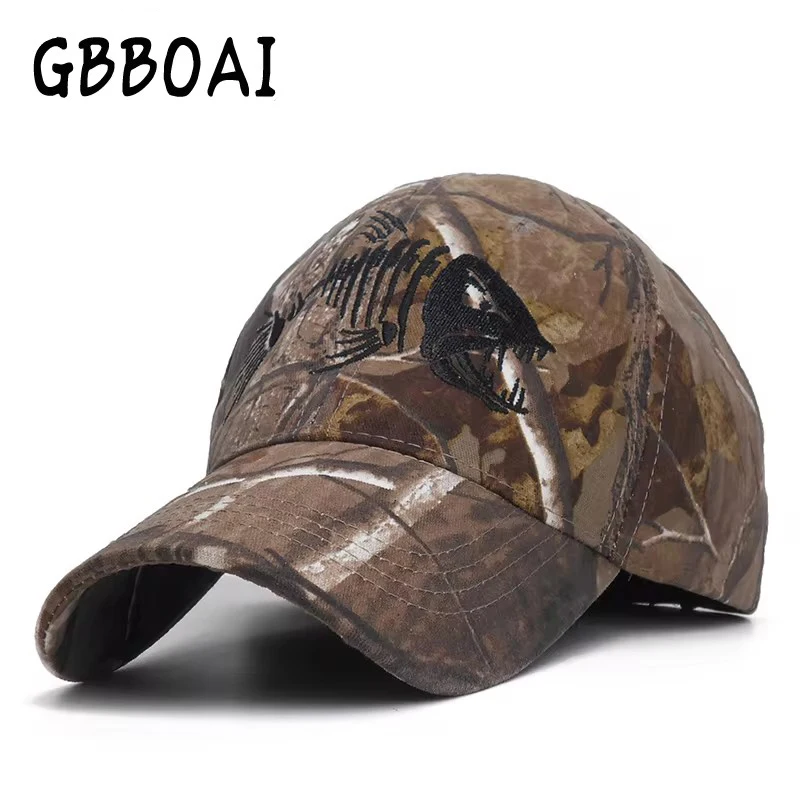 New Camo Baseball Cap Fishing Caps Cotton Men Outdoor Hunting Camouflage Jungle Hat Embroidery Dad Cap Summer Sun Hats