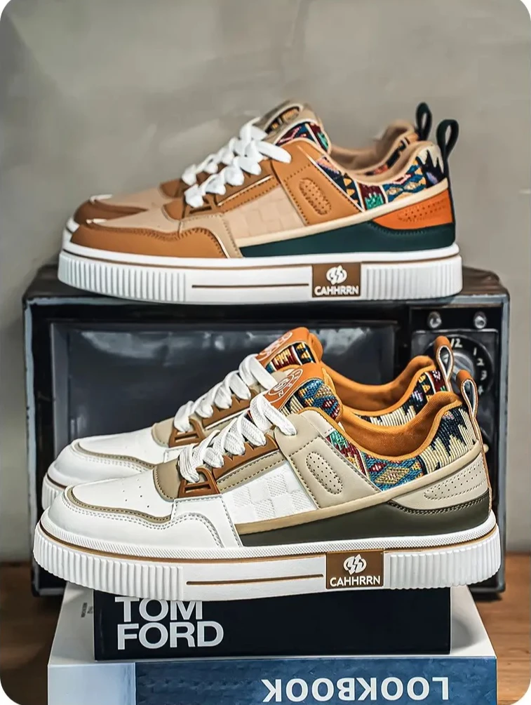 Casual sneakers, sports shoes, versatile and fashionable thick-soled trendy shoes for outdoor use all year round  sneakers men