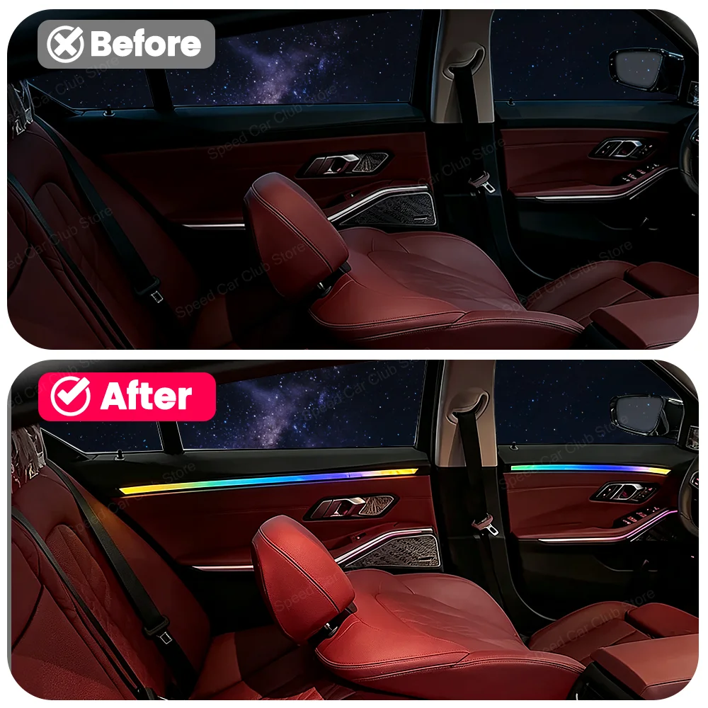 LED Colored Door Crystal Ambient Light For BMW New 3 Series G20 G80 M3 Interior Lighting Upgrade for Enhanced Car Atmosphere