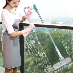 Retractable Pole Glass Cleaning, Double Faced Glass Scraper, Wiper, Suitable for Household Cleaning Tools, Tall buildings