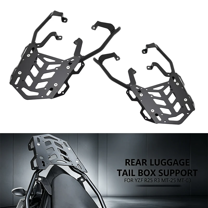 MT03 Rear Luggage Rack Motorcycle Accessories Top Case Rear Rack Carrier For YAMAHA YZF R25 R3 MT25 MT-25 MT-03 2019-2023 2022 view 2