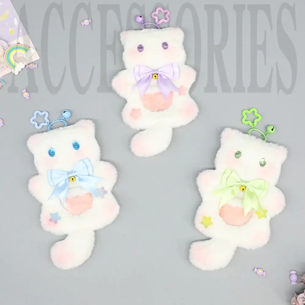 

Lacework Cute Badge Holder Cartoon Cat with Keychain Anime Pins Display Base DIY Plush Badge Decoration Tray Pin Protector