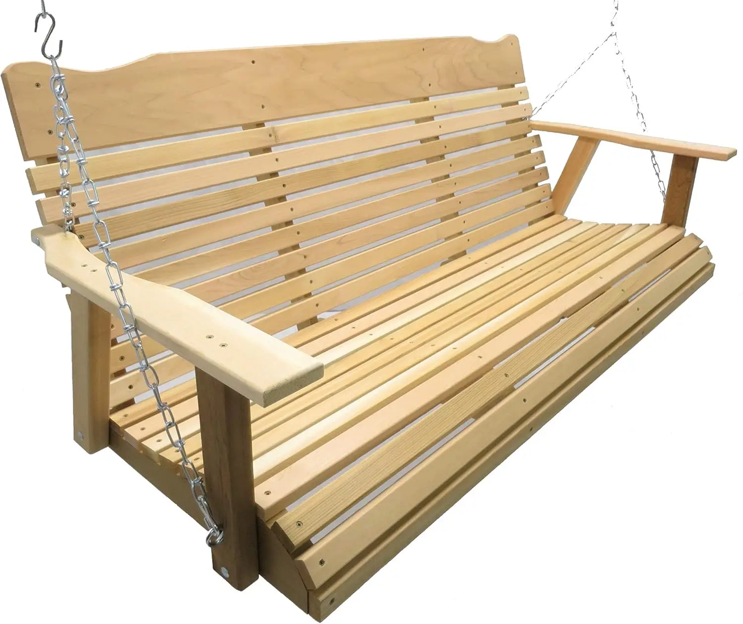 5' Natural Cedar Porch Swing, Amish Crafted, includes Chain & Springs