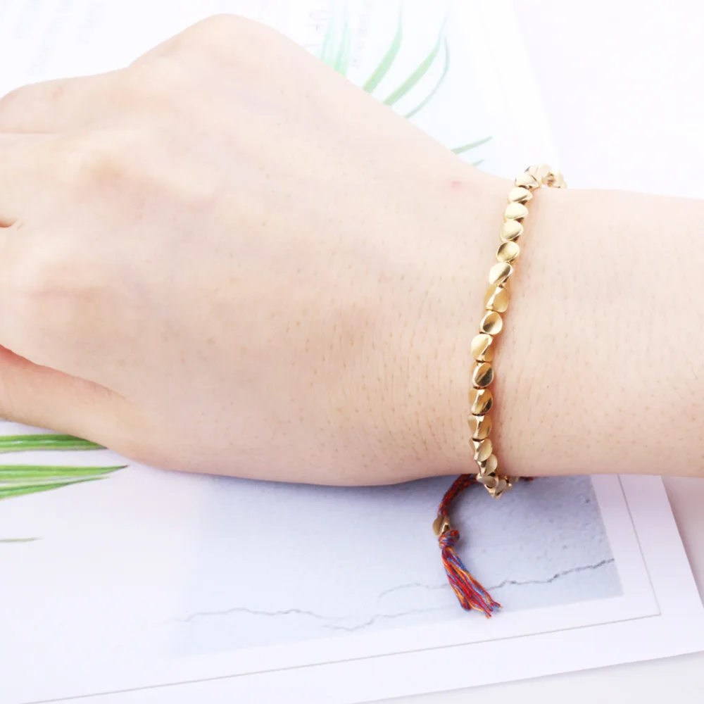 Bohemian women's long tassel bracelet, fashionables minimalist retro trend, West Asian vacation style hand woven jewelry
