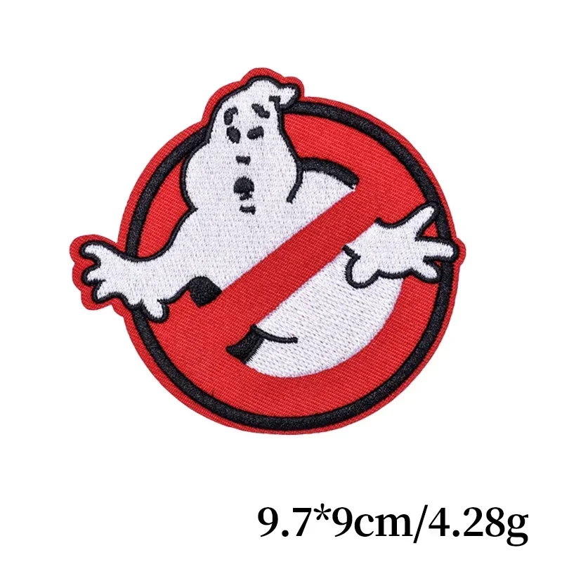 Ghostbuster Tactical Embroidered Patches Iron on Punk Patch for Clothes Stickers Horror Movie Morale Badge Backpack Accessory