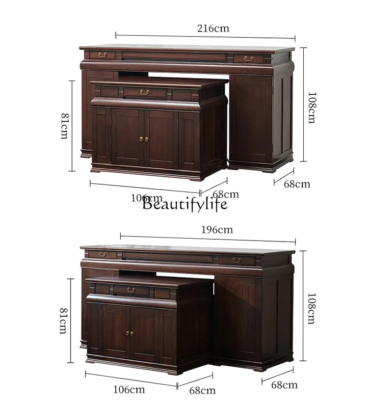 12Solid wood household God of Wealth incense Zhongtang incense casket offering table Buddhist casket offering table simple
