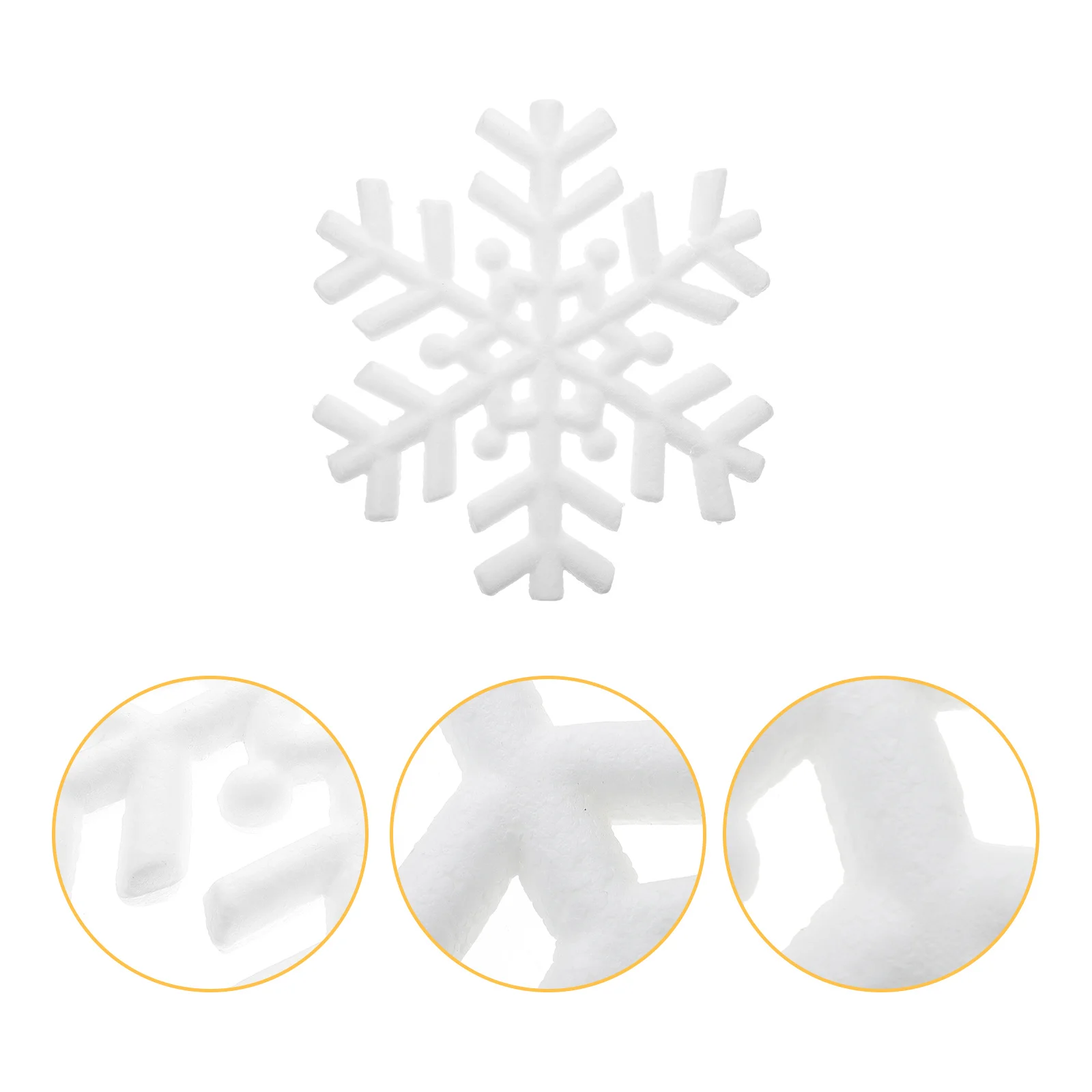 

3Pcs Christmas Snowflake Unfinished DIY Ornament Craft Kit for Kids Creative Art Project Light and Comfortable Safe to Use White