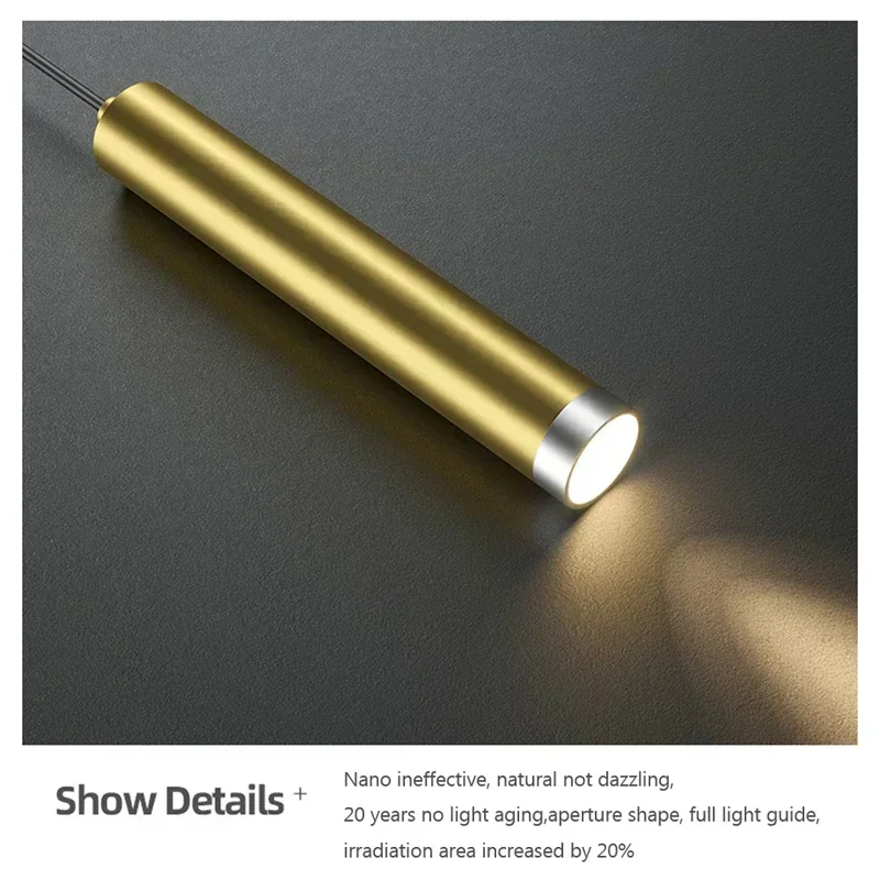 

Restaurant Hanging Lamp with Remote Control Color Temperature & Brightness Adjustment for Living Room Suspension Chandelier