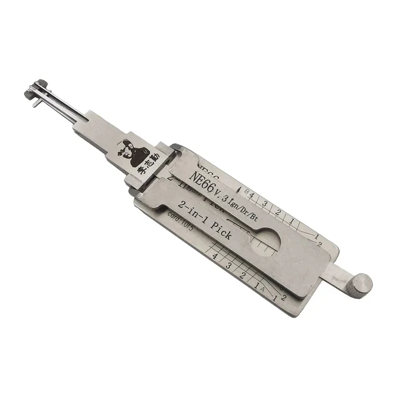 Lishi 2 in 1 NE66 V.3  Lock Pick Decoder Ignition Car Door Opener for Volvo S80 Models Vertical Milling