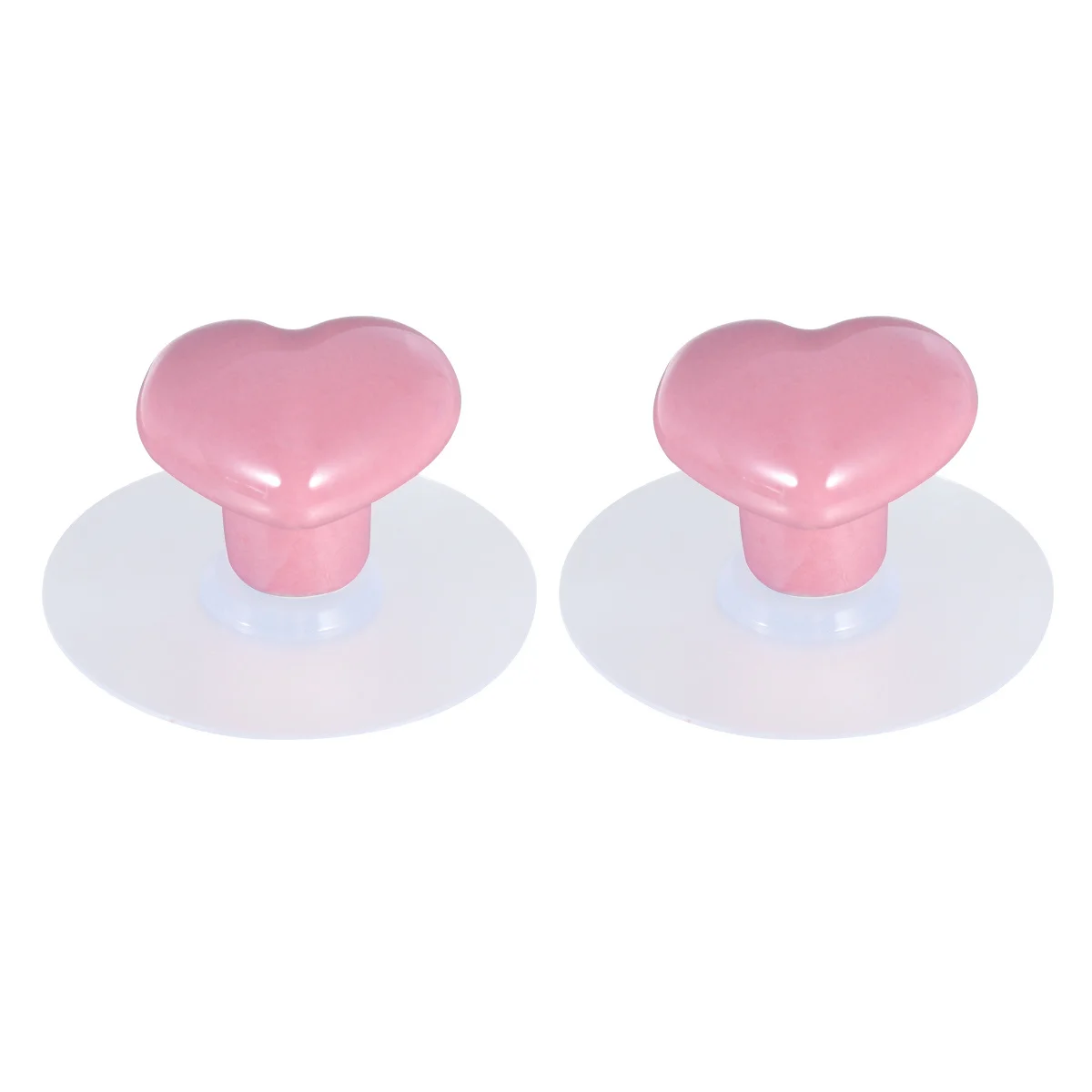

1Pair Heart Pull Handle Ceramic Door Knob for Furniture Cabinet Drawer Wardrobe Chest Glass Door Toilet Cover Window Suction Cup