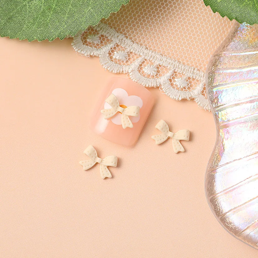 40PCS Classic 3D Acrylic Nail Art Ribbon Bow Charms Accessories Parts For Nails Decoration Manicure Decor Supplies Material Tool