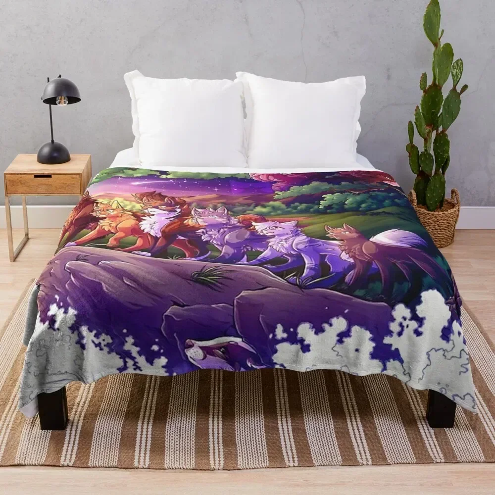 

Warriors Series Two Throw Blanket Cozy Napping Blanket Gift for Mom Dad