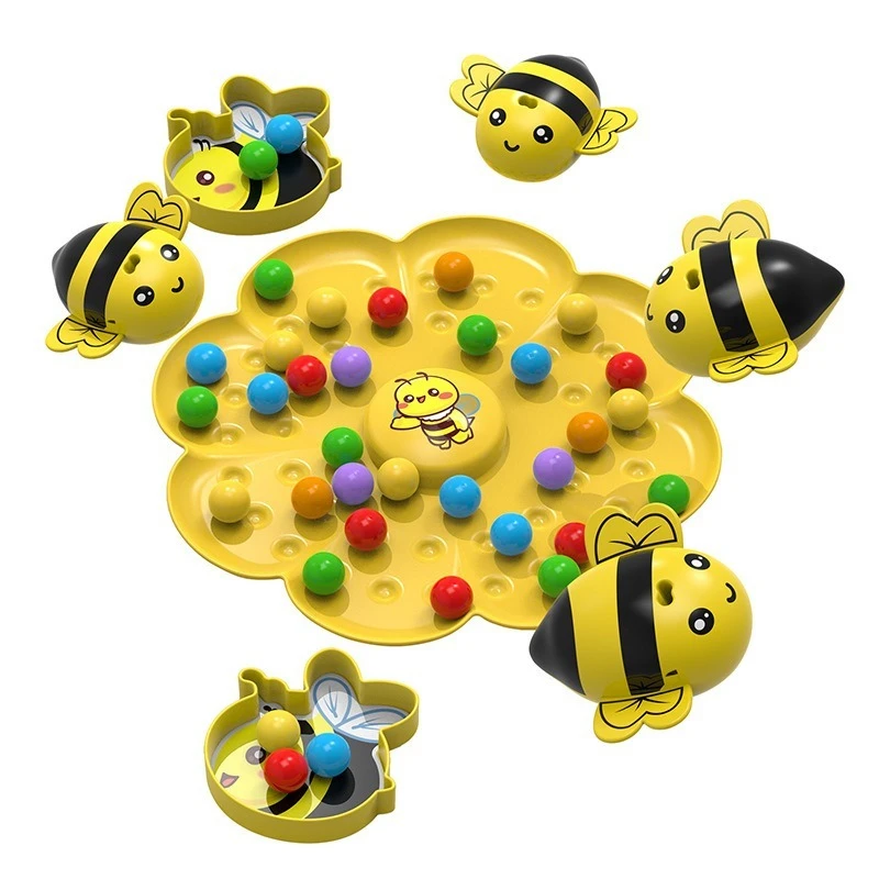 Little Bumblebee Multifunctional Board Game Puzzle Fishing Toys Interactive Educational Toys For Kids Christmas Gift Family Game