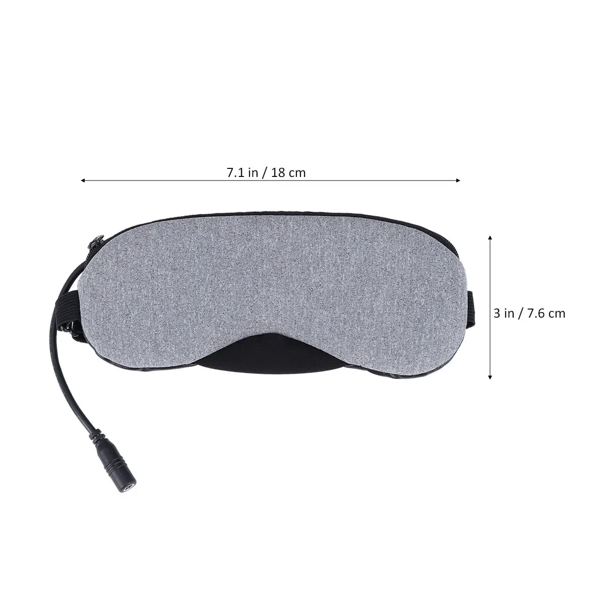USB Steam Eye Mask Grey Hot Cold Therapy Sleep Mask for Deep Relaxation Light Blocking Travel Office Use Rechargeable 30Min Auto