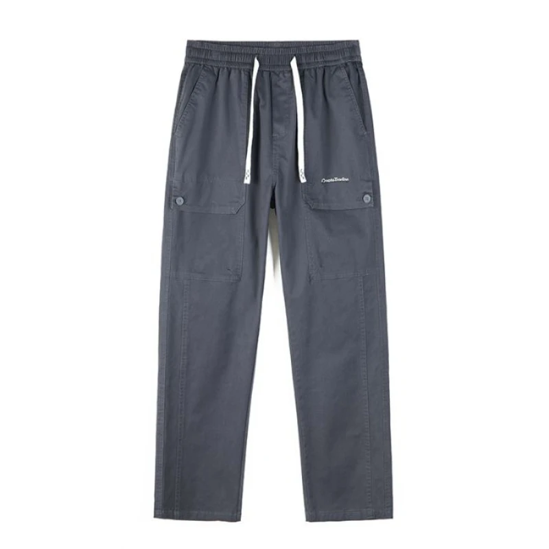 Jeans a gamba larga lavati stile giapponese Pantaloni da lavoro vintage da uomo Pantaloni casual larghi a gamba dritta estivi